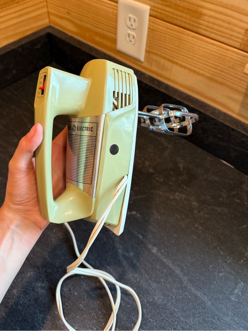Vintage Hand Mixer in Pale Green